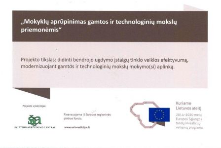 Mokyklų aprūpinimas gamtos ir technologinių mokslų priemonėmis